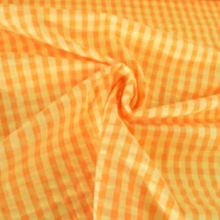 Tissu seersucker Eli Vichy petits carreaux - Lemon et Mangue