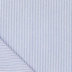 Tissu seersucker à rayures bleu marine et blanc - oeko tex