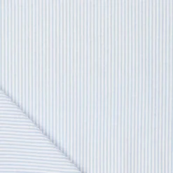 Tissu seersucker à rayures bleu ciel et blanc - OEKO TEX
