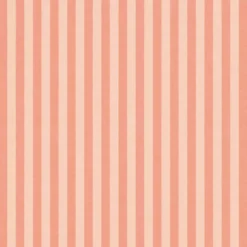 Tissu seersucker à rayures larges - Corail et Nude