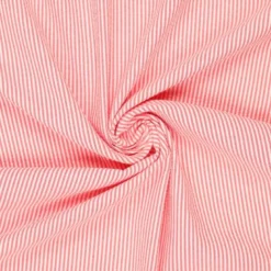 Tissu seersucker à rayures Rouge et blanc