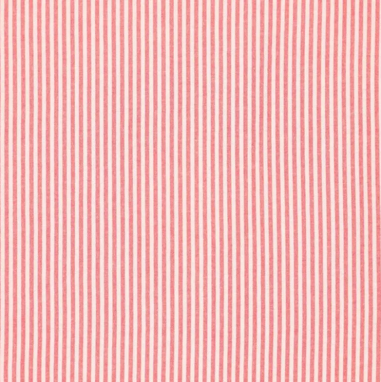 Tissu seersucker à rayures Rouge et blanc