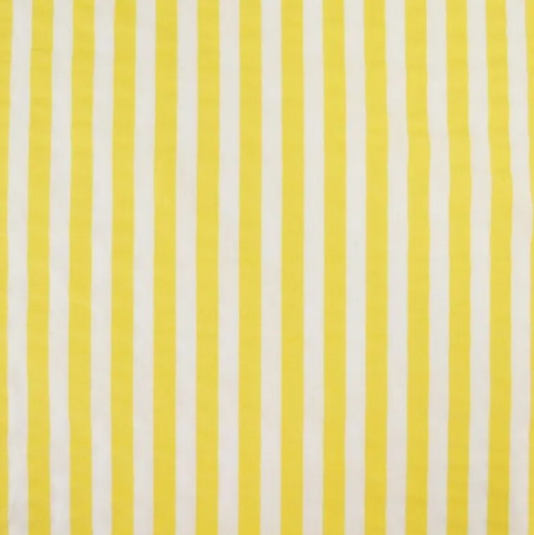 Tissu seersucker à rayures Tom - Blanc et Jaune