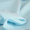 Tissu seersucker à rayures Turquoise et blanc