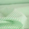 Tissu seersucker à rayures vertes et blanches