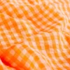 Tissu seersucker Vichy grands carreaux Orange fluo