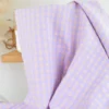 Tissu seersucker Vichy grands carreaux - Lilas