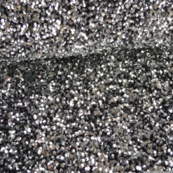 Tissu Sequin Argent sur velours noir
