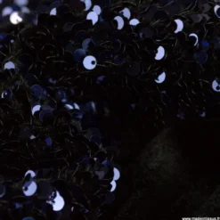 Tissu Sequin bleu marine sur velours