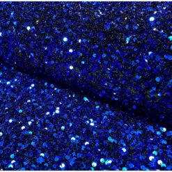 Tissu Sequin bleu roi sur velours