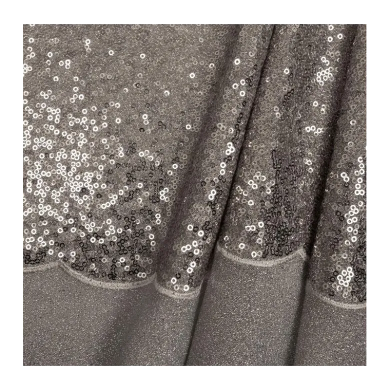 Tissu Sequin fin coloris Argent