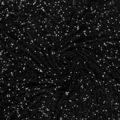 Tissu Sequin fin Noir sur base mesh