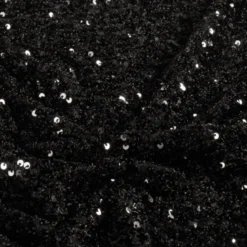 Tissu Sequin fin Noir sur base mesh