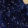 Tissu Sequin fin sur base velours - bleu marine