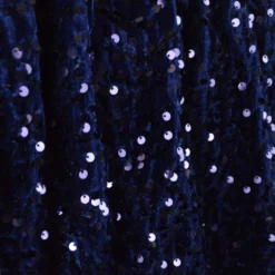 Tissu Sequin fin sur base velours - bleu marine