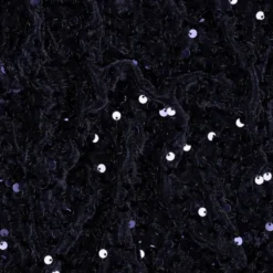 Tissu Sequin fin sur base velours - bleu marine
