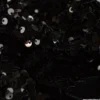 Tissu Sequin Noir sur velours noir
