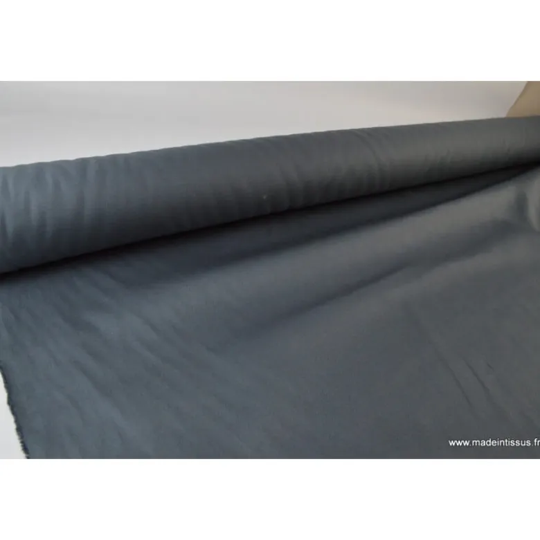 Tissu sergé coton lourd ANTHRACITE 300gr/m²