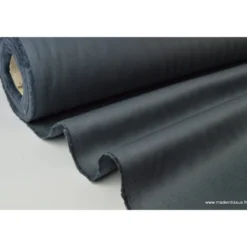 Tissu sergé coton lourd ANTHRACITE 300gr/m²