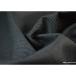 Tissu sergé coton lourd ANTHRACITE 300gr/m²