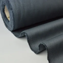 Tissu sergé coton lourd ANTHRACITE 300gr/m²