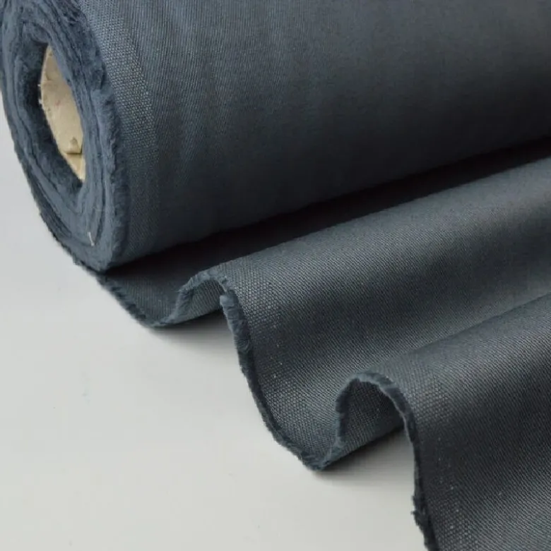 Tissu sergé coton lourd ANTHRACITE 300gr/m²