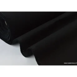 Tissu sergé coton lourd NOIR 300gr/m²