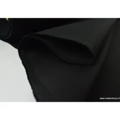 Tissu sergé coton lourd NOIR 300gr/m²