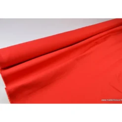 Tissu sergé coton lourd rouge300gr/m²