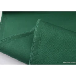 Tissu sergé coton lourd vert 300gr/m²