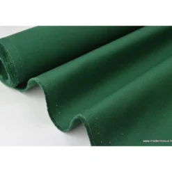 Tissu sergé coton lourd vert 300gr/m²