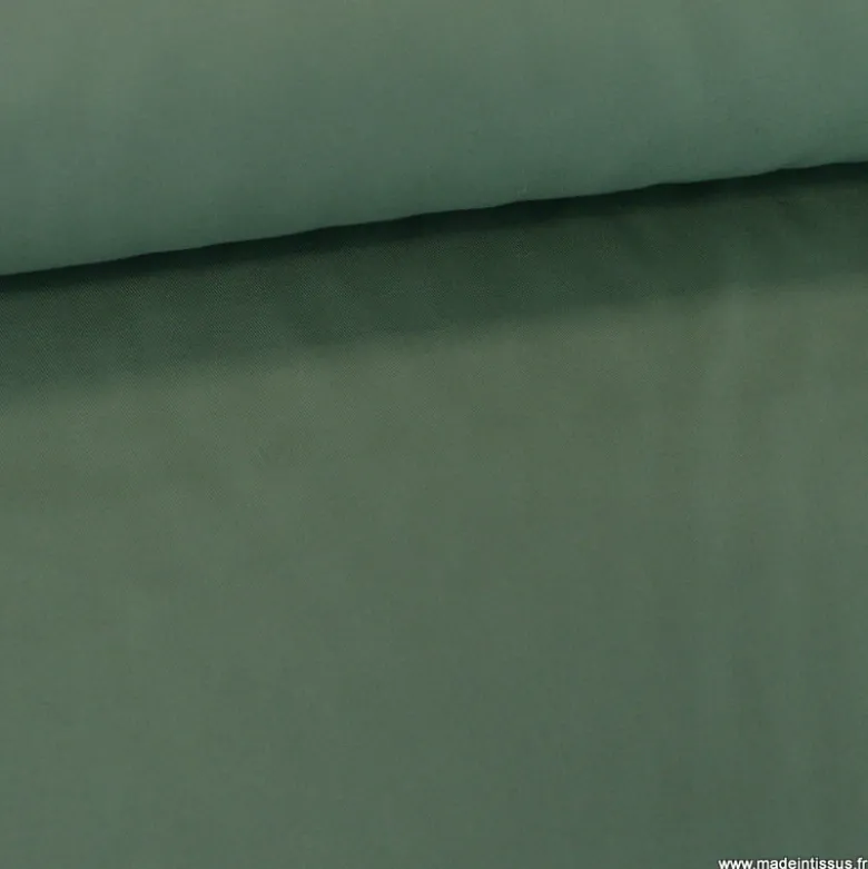 Tissu sergé coton lourd vert tilleul 300gr/m²