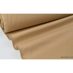 Tissu sergé coton mi-lourd beige260gr/m²