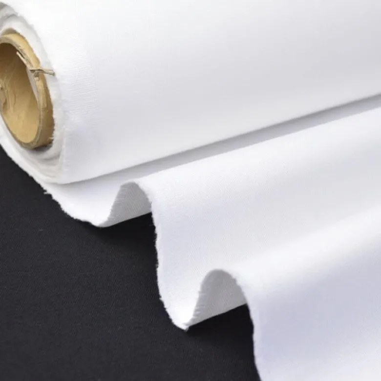 Tissu sergé coton mi-lourd blanc 260gr/m²