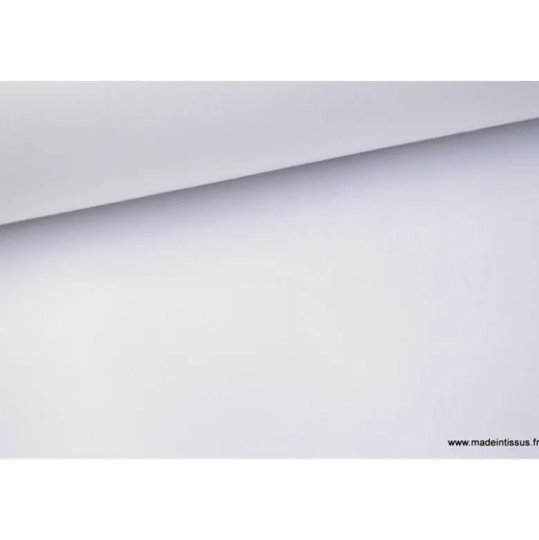 Tissu sergé coton mi-lourd blanc 260gr/m²