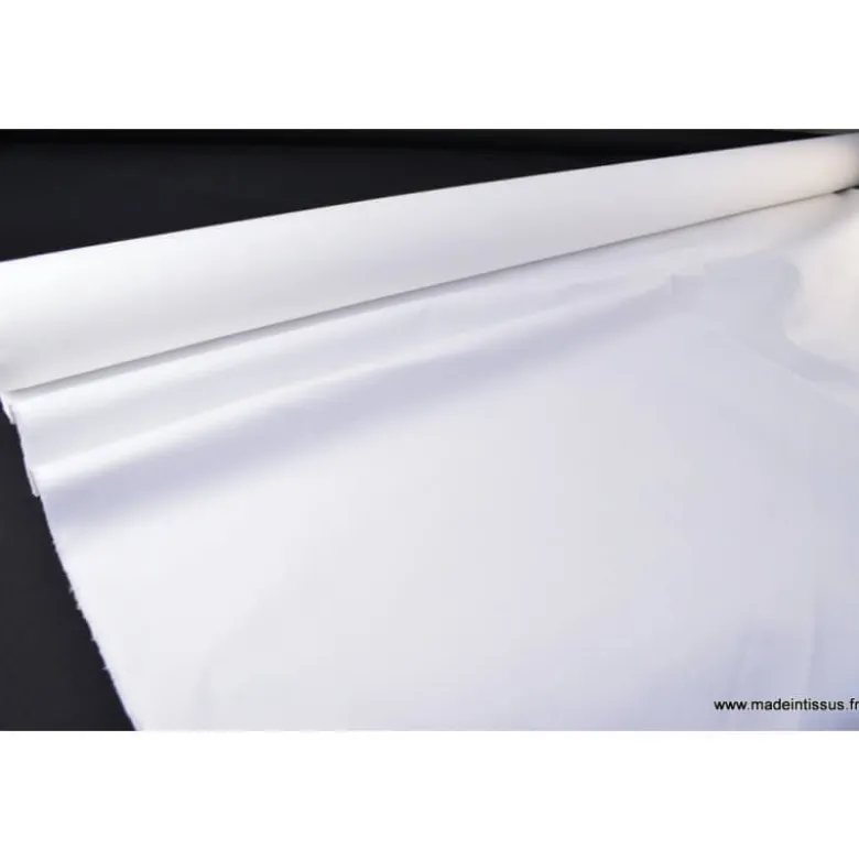 Tissu sergé coton mi-lourd blanc 260gr/m²