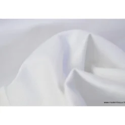 Tissu sergé coton mi-lourd blanc 260gr/m²