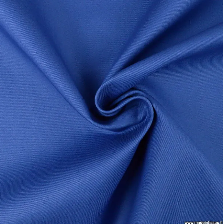 Tissu sergé coton mi-lourd bleu Indigo 260gr/m²