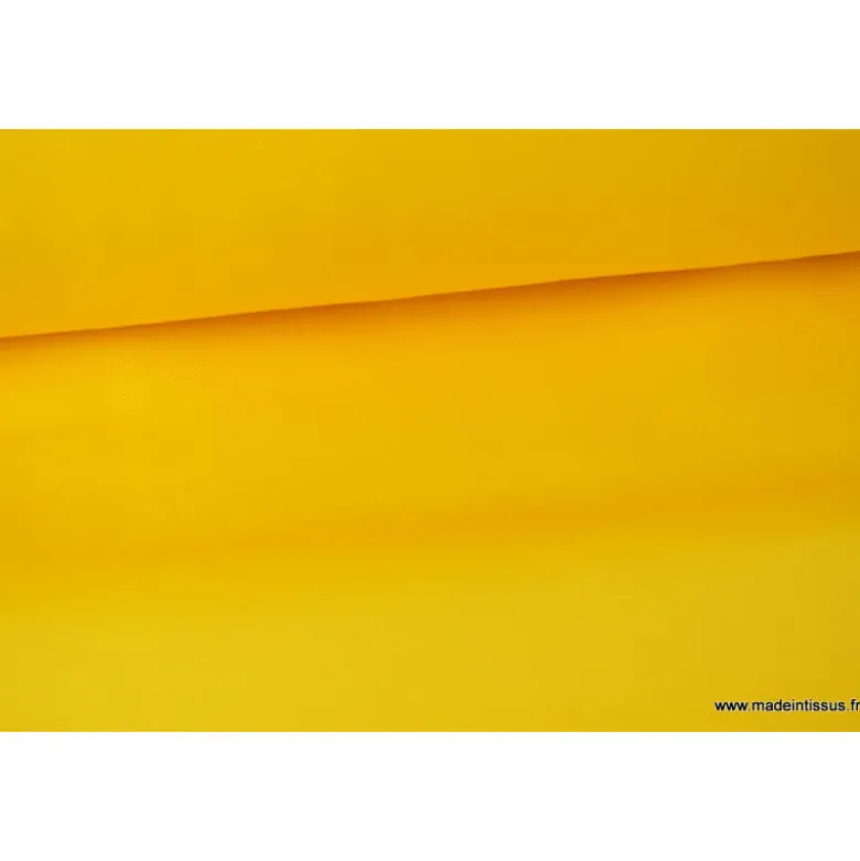 Tissu sergé coton mi-lourd jaune 260gr/m²