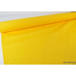 Tissu sergé coton mi-lourd jaune 260gr/m²