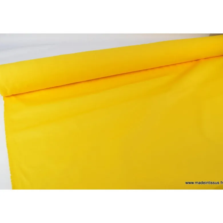 Tissu sergé coton mi-lourd jaune 260gr/m²