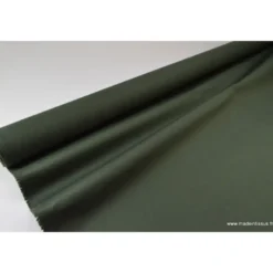 Tissu sergé coton mi-lourd kaki 260gr/m²