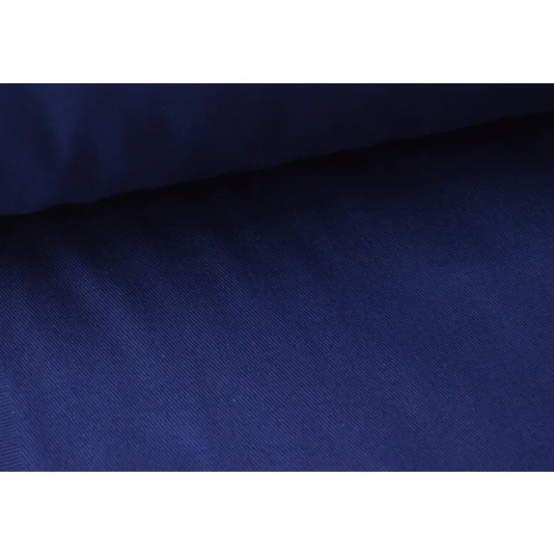 Tissu sergé coton mi-lourd marine 260gr/m²