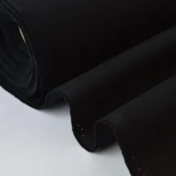 Tissu sergé coton mi-lourd noir 260gr/m²