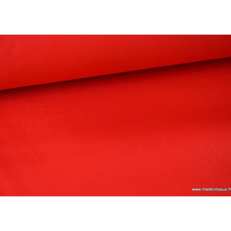 Tissu sergé coton mi-lourd rouge260gr/m²