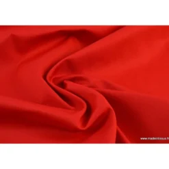 Tissu sergé coton mi-lourd rouge260gr/m²