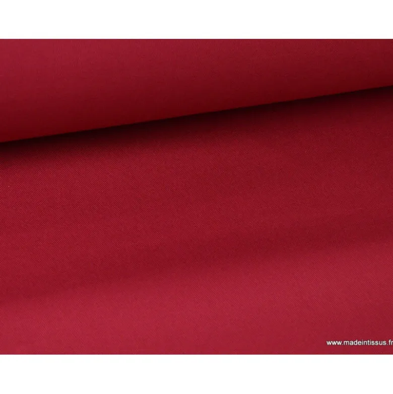 Tissu sergé coton mi-lourd rouge hermès 260gr/m²