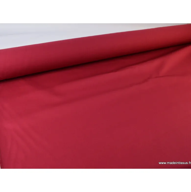 Tissu sergé coton mi-lourd rouge hermès 260gr/m²