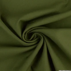Tissu sergé stretch type chino coloris kaki - OEKO TEX