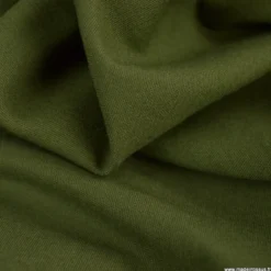 Tissu sergé stretch type chino coloris kaki - OEKO TEX